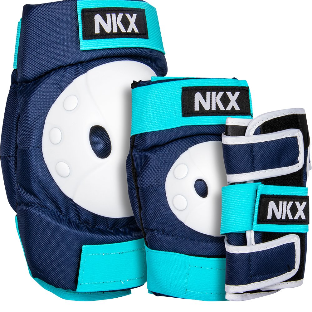 NKX 3er-Pack Pro Kinder Schutz-set - Knieschützer, Ellenbogenschützer und Handgelenkschützer