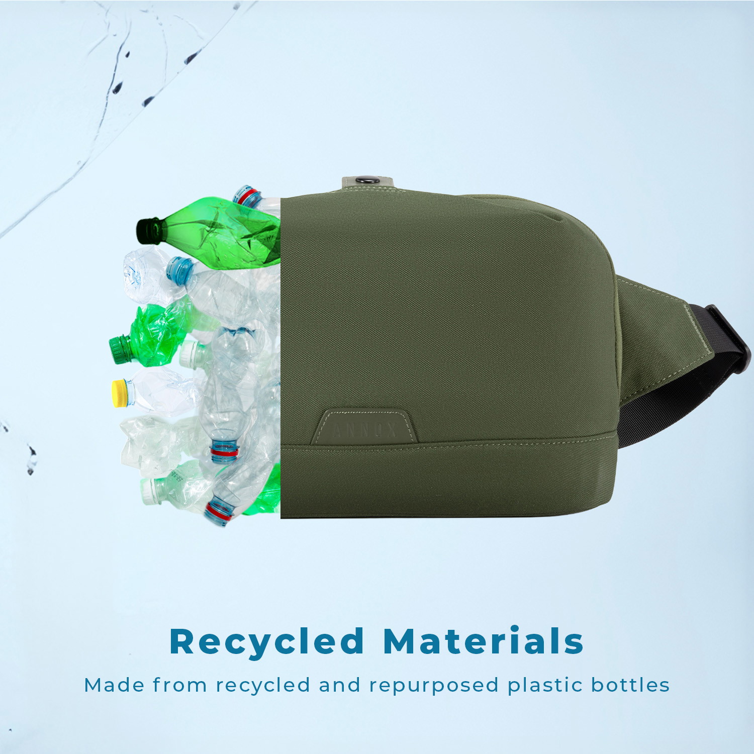 Annox Ecosmart Sling Bag – Wasserabweisende Tasche aus upgecyceltem Material für Stunt Scooter, Skateboard & Rollschuhe