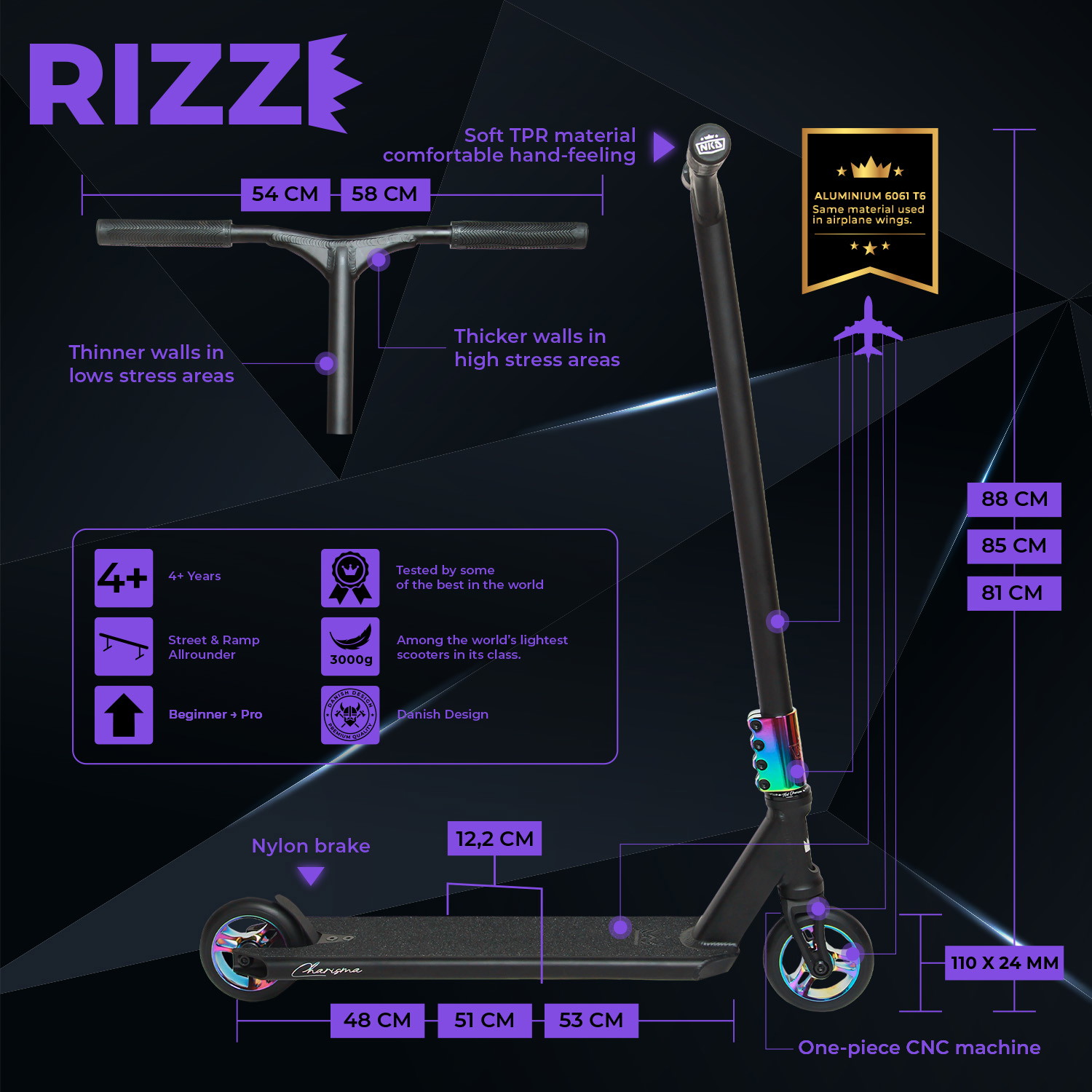NKD RIZZ Stunt Scooter