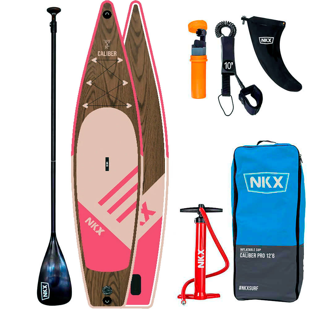 NKX Caliber Aufblasbaren SUP | Rosa-Weiß | 12'2 | EuroSkateShop