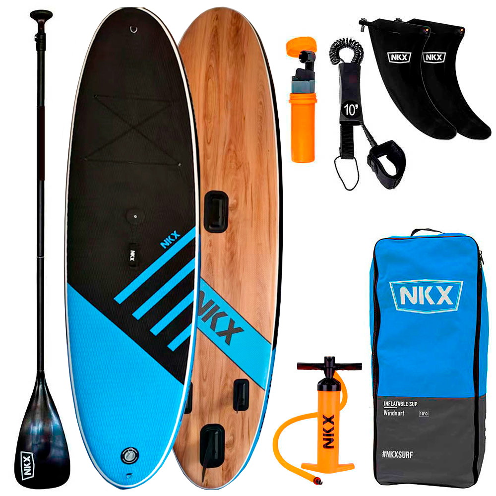 NKX Windsurf Aufblasbaren SUP | Blau-Schwarz | 11'0 | EuroSkateShop