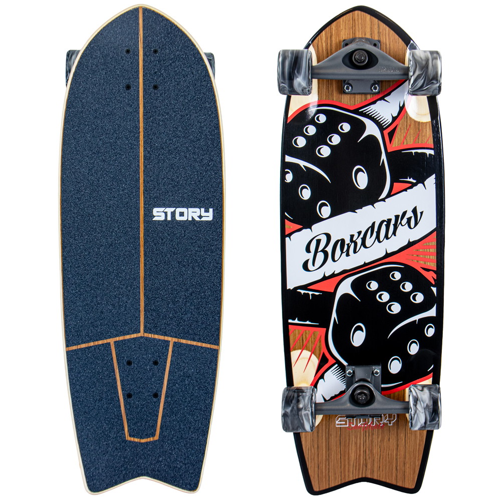 Story Riptide Gambler Series Surfskate | Weißschwarz | 76.2 cm | EuroSkateShop