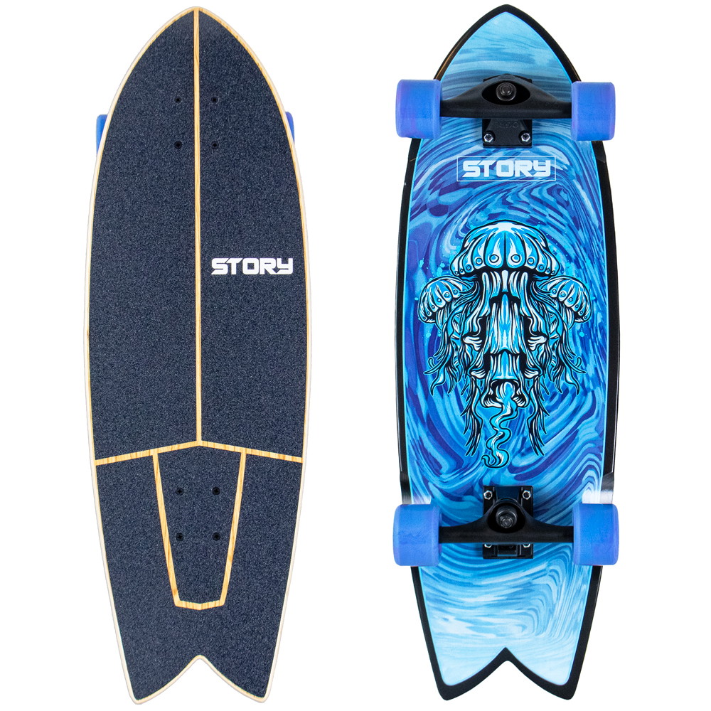 Story Fish Series Surfskate | Schwarzblau | 81,28 cm | EuroSkateShop