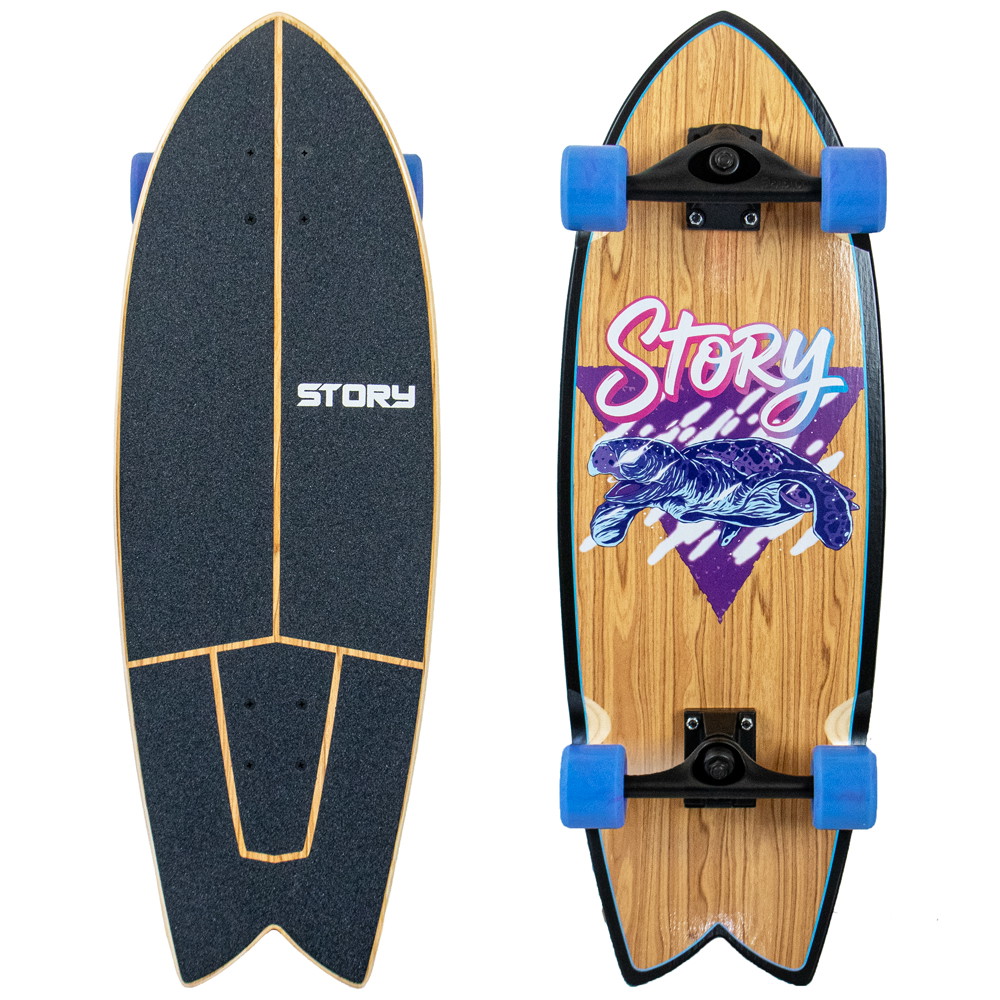 Story Fish Series Surfskate | Schwarzlila | 81,28 cm | EuroSkateShop