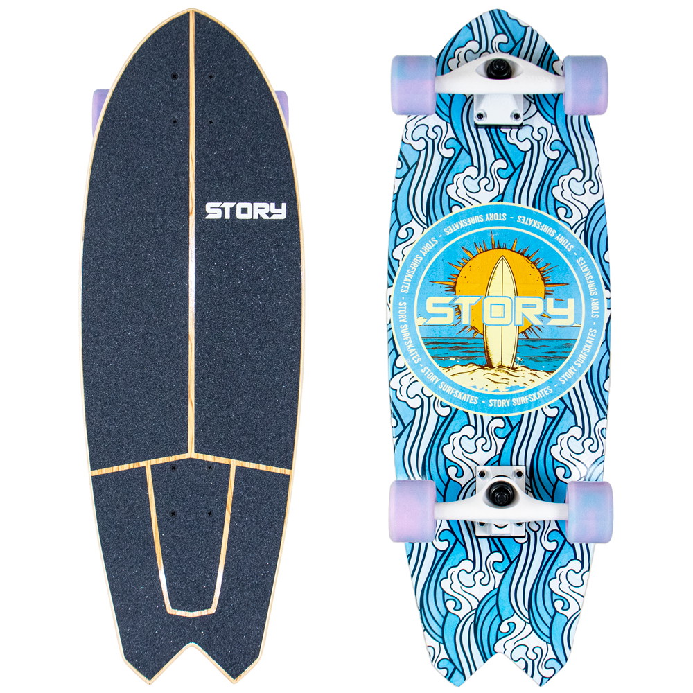 Story Fish Series Surfskate | Hellblau | 78.74 cm | EuroSkateShop