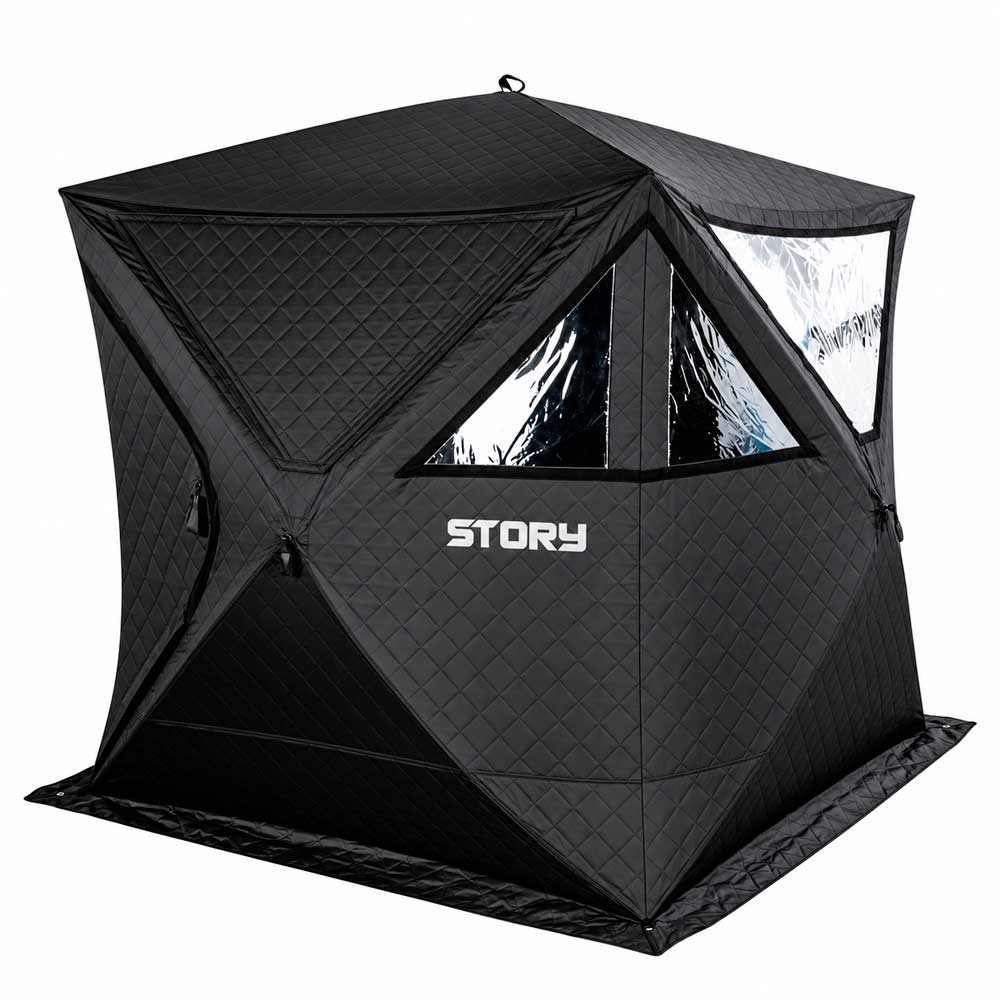 Story HeatCamp Saunazelt - Ganzschwarz - 220 x 220 x 200 cm