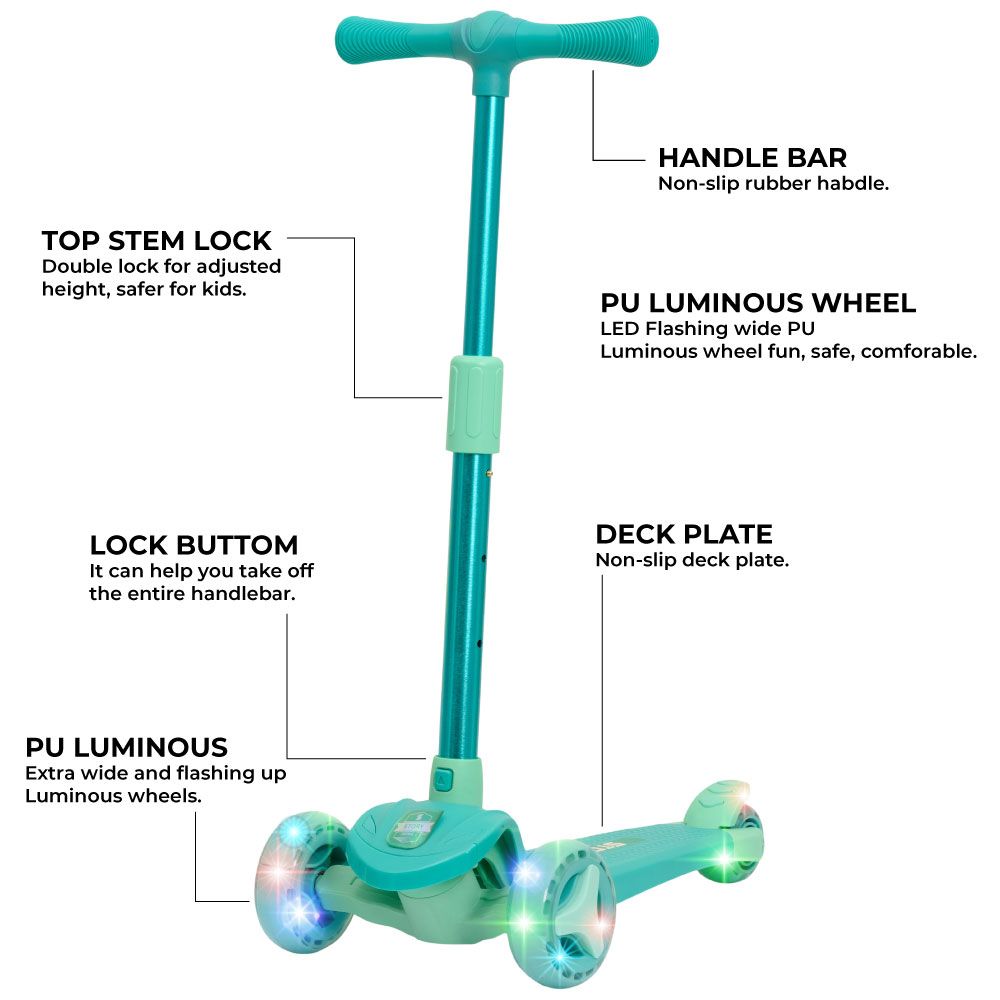 Story Mini Friends LED Deluxe 3-Rad Kinderroller