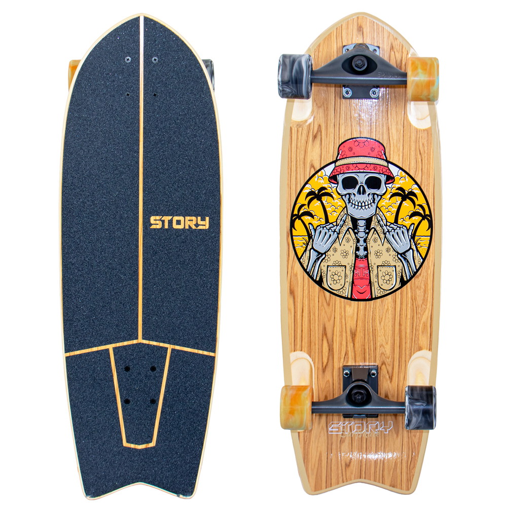Story Riptide Surfskate | Schwarzorangemix | 76.2 cm | EuroSkateShop
