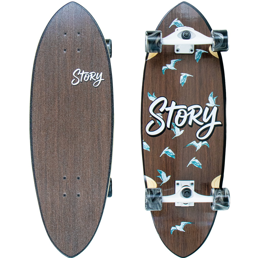Story Roundfin Series Surfskate | Schwarz | 80,6 cm | EuroSkateShop