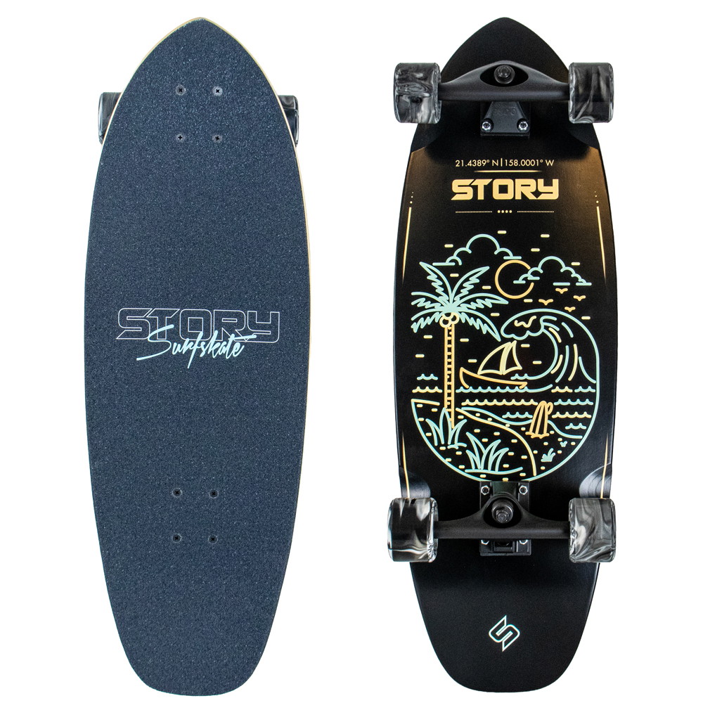 Story Stubby Series Surfskate | Schwarz | 77,47 cm | EuroSkateShop