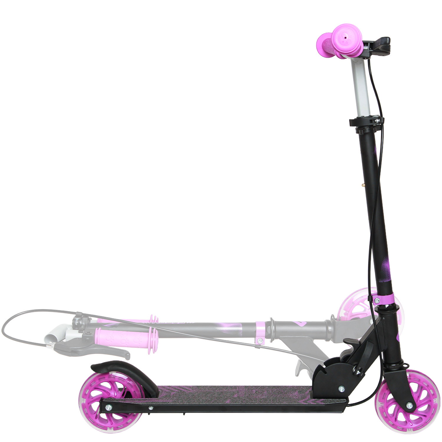 Story Play Kinderroller mit Handbremse und LED-Rädern