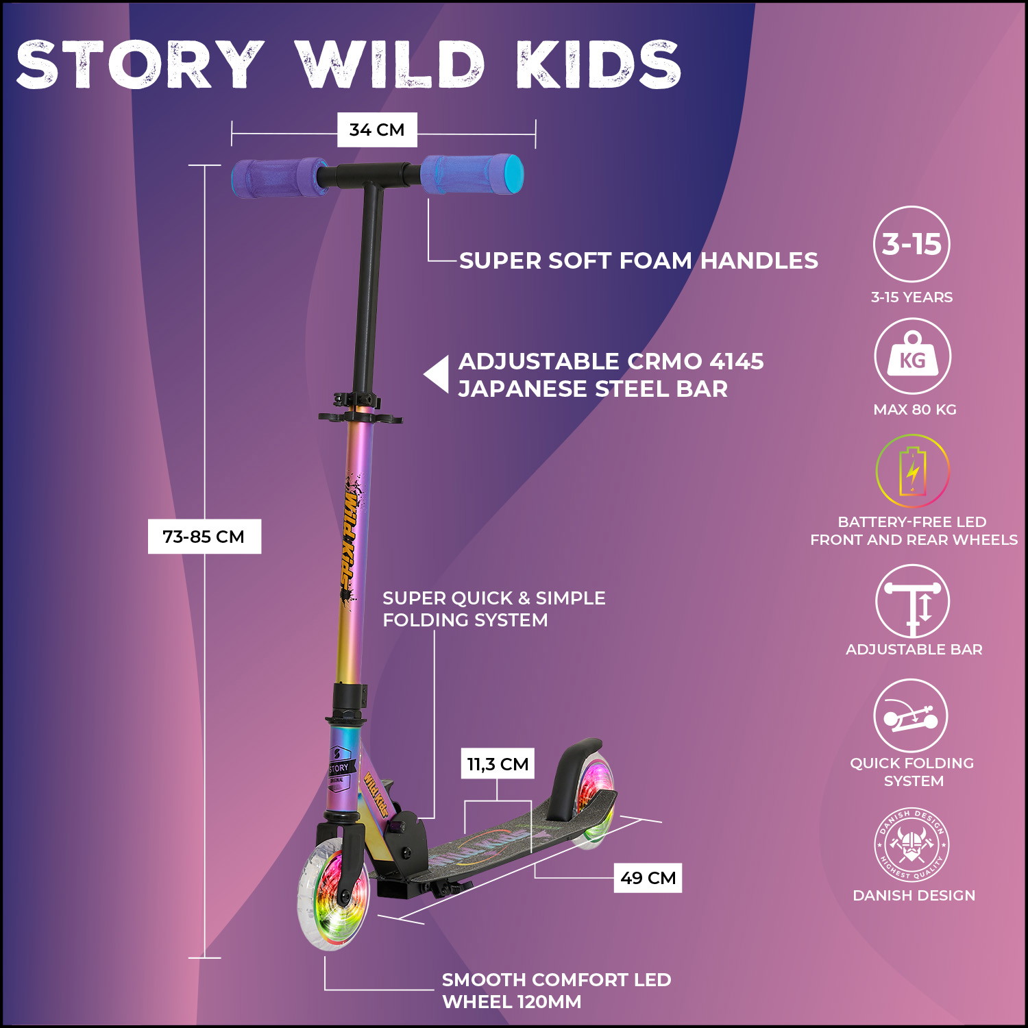 Story Wild Kids Faltbar Cityroller