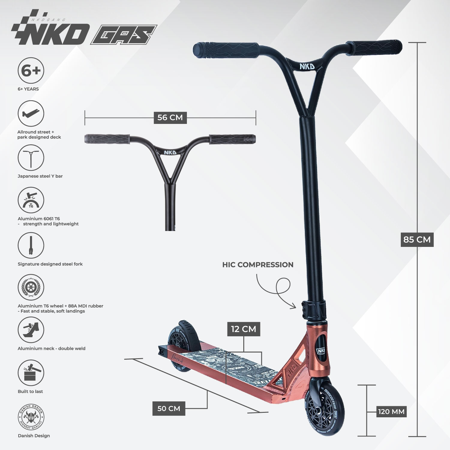 NKD GAS Stunt Scooter