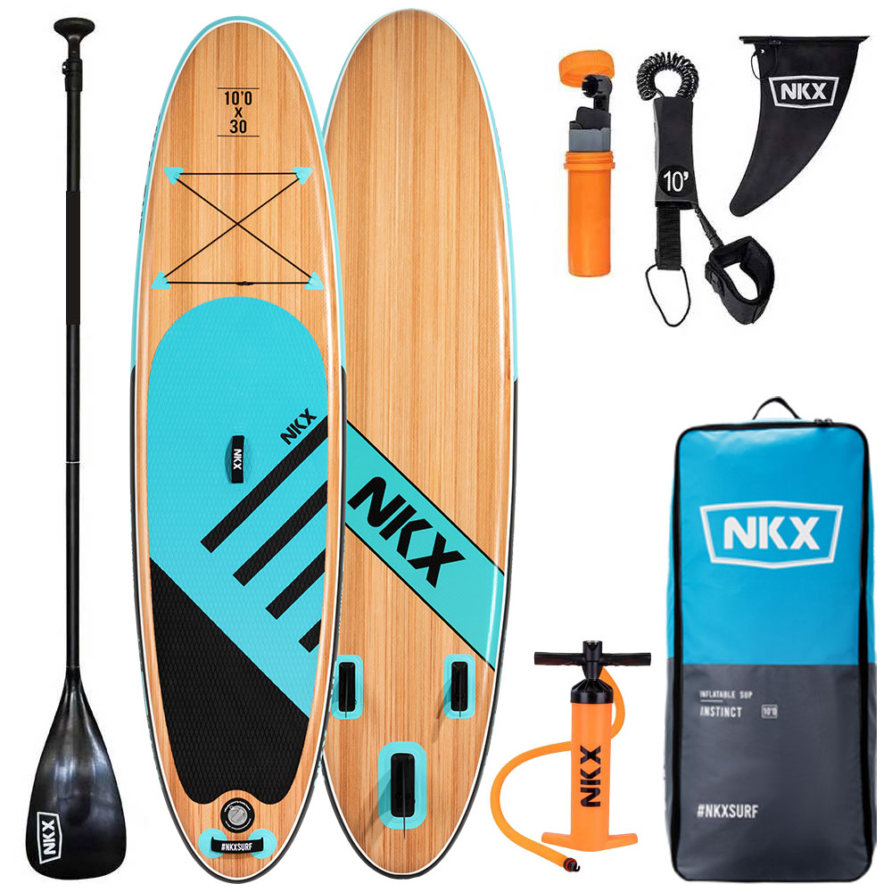 NKX Instinct Aufblasbar SUP | Schwarz/Blau | 10'0 | EuroSkateShop