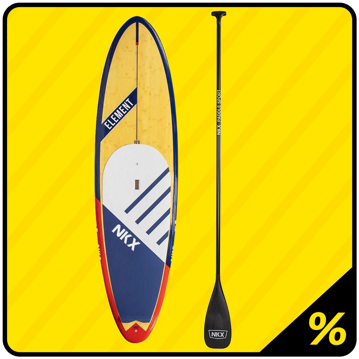 10% Extra Discount Hard / Bamboo SUP + 1-piece Carbon Paddle