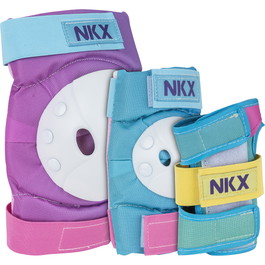 NKX 3er-Pack Pro Kinder Schutz-set - Knieschützer, Ellenbogenschützer und Handgelenkschützer