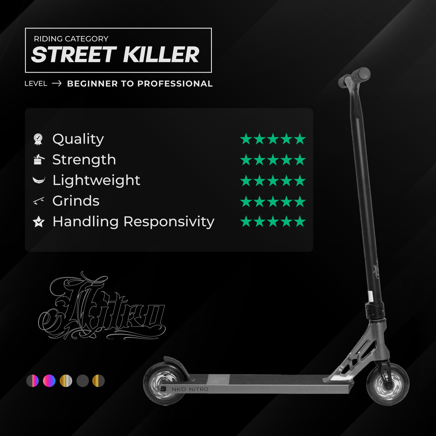 NKD Nitro Street Stunt Scooter