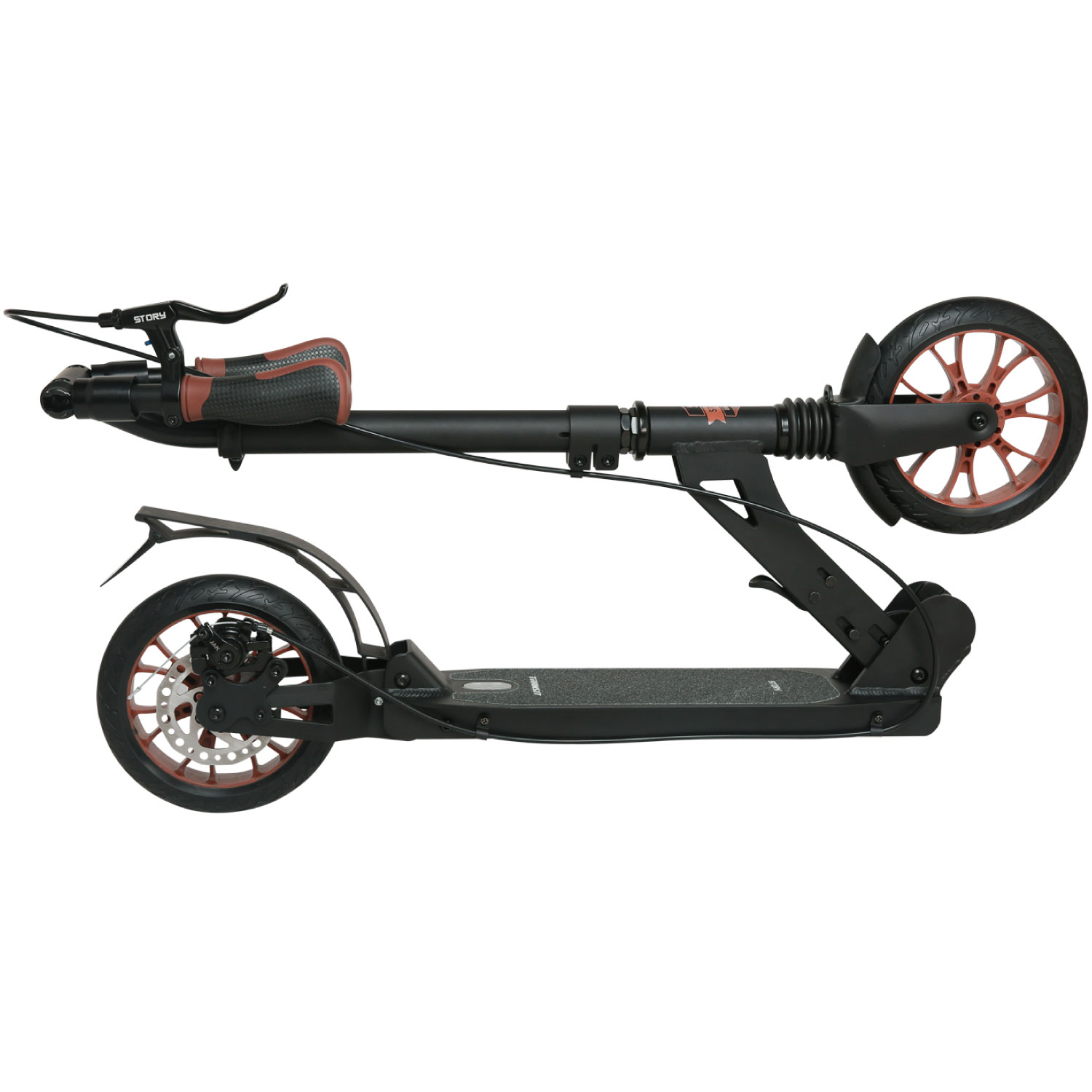 Story Transit X Cityroller mit doppelter Federung + Scheibenbremse