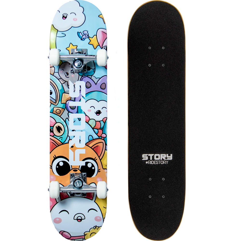 Story 7,25" Skateboard | Freestyle Skateboard - Mehrfarbig - 7.25"