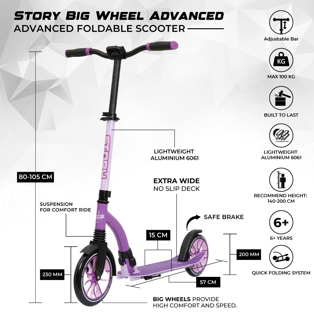 Story Big Wheel Advanced Faltbarer Scooter