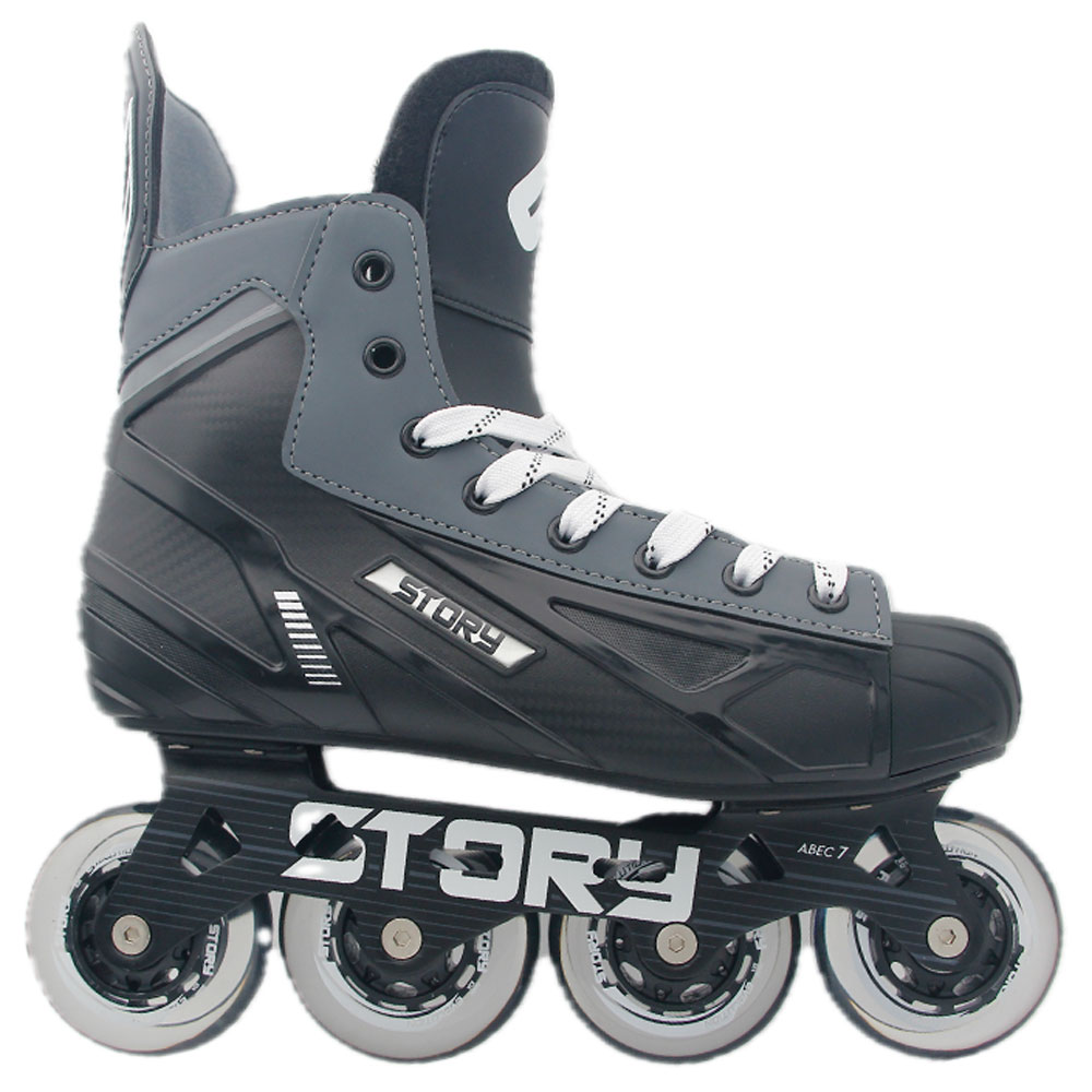 Story Compact Mission Inline Hockey Skates | Schwarzgrau | 45 | EuroSkateShop