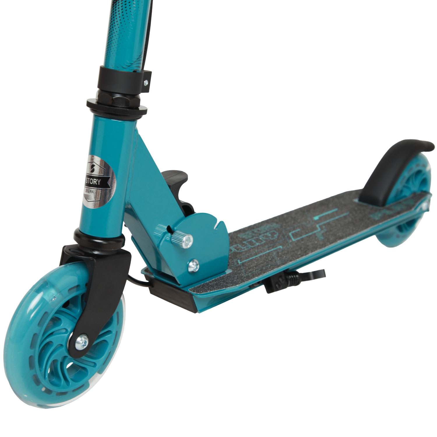 Story Play Kinderroller mit Handbremse und LED-Rädern